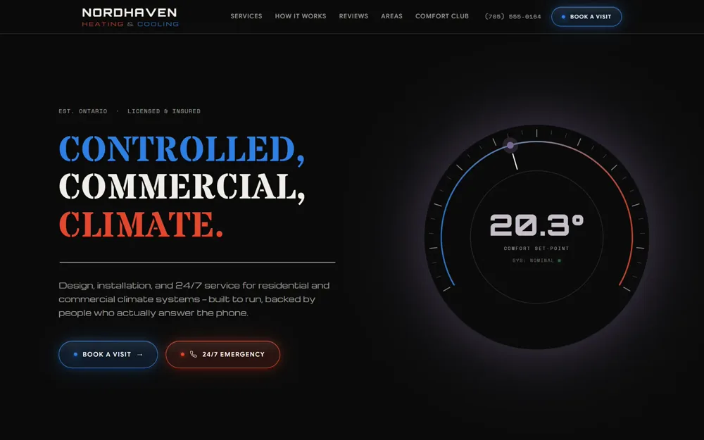 Nordhaven HVAC — heating & cooling website
